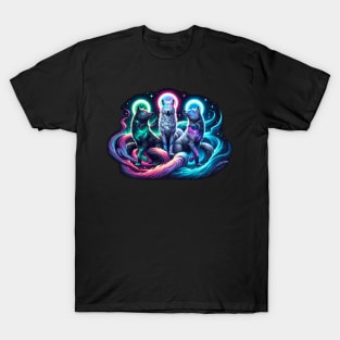 Three Cosmic Wolves T-Shirt